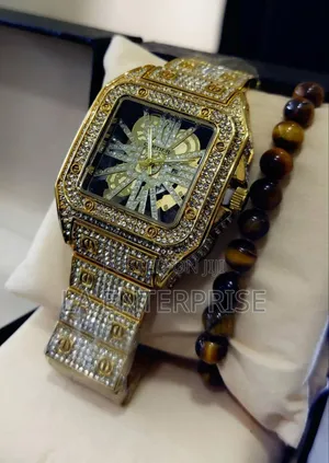 Cartier Iced Out Golden Luxury Men's Watch