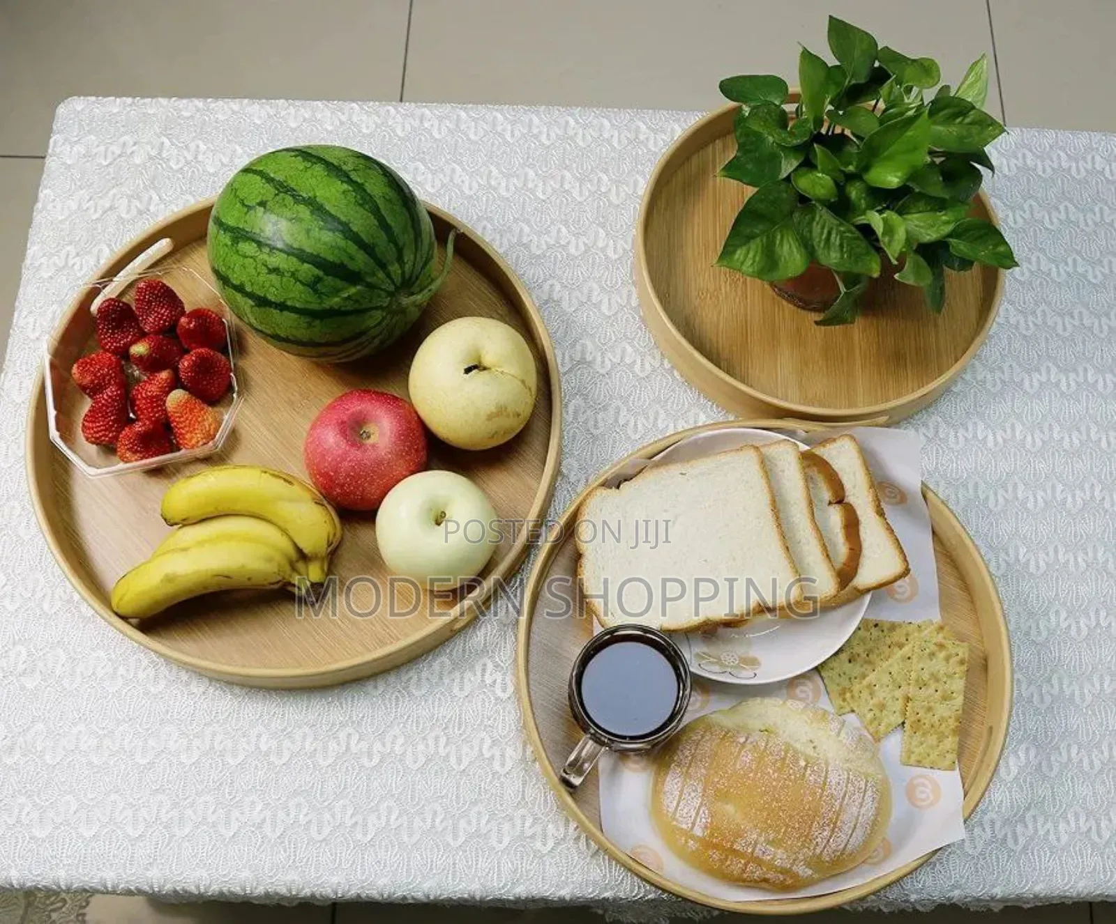 3 PCS Bamboo Pallet Food Tray