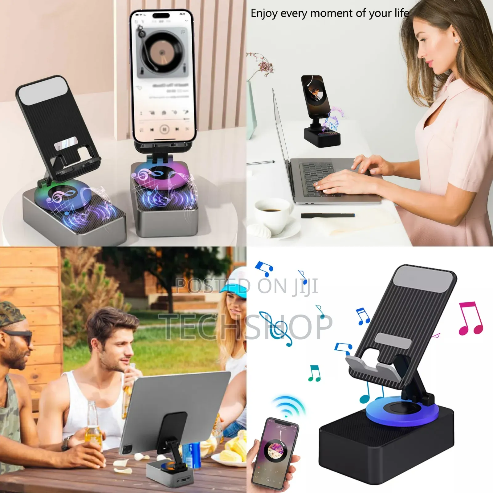 Phone Tablet Stand With Speaker