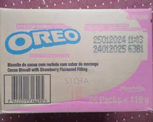 Photo - Oreo Strawberry Cream Flavoured 119gram X 24 PCS