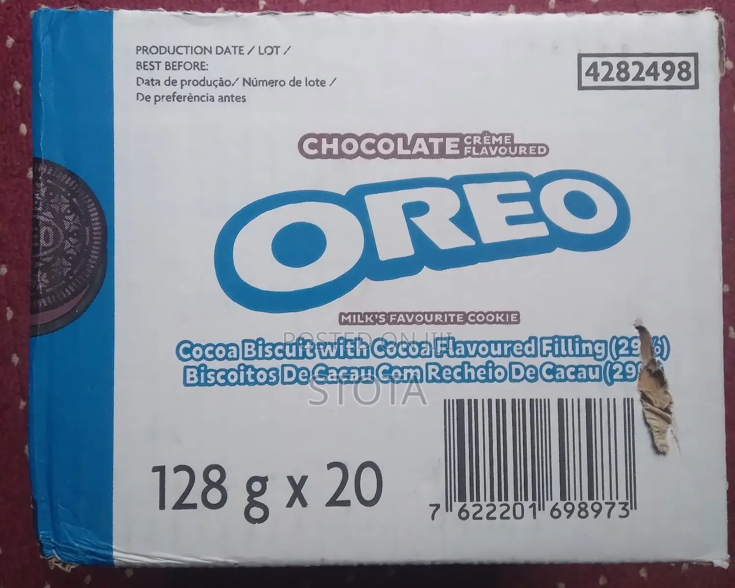 Oreo Chocolate Cream Flavoured 128gram X 20 PCS