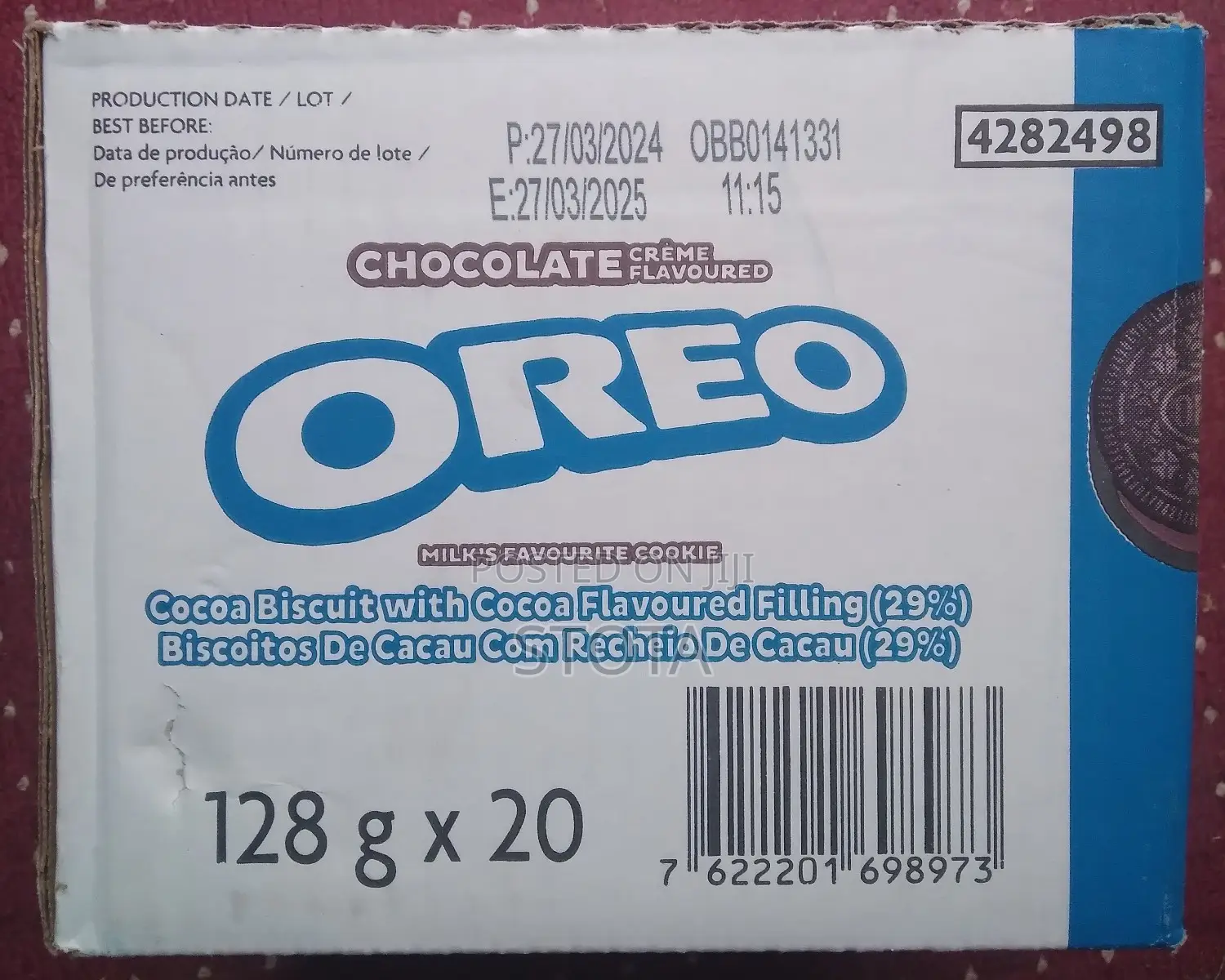 Oreo Chocolate Cream Flavoured 128gram X 20 PCS