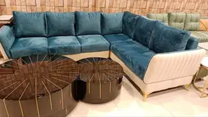 Photo - Cool L Shape Sofa Set With Aluminium Legs.
