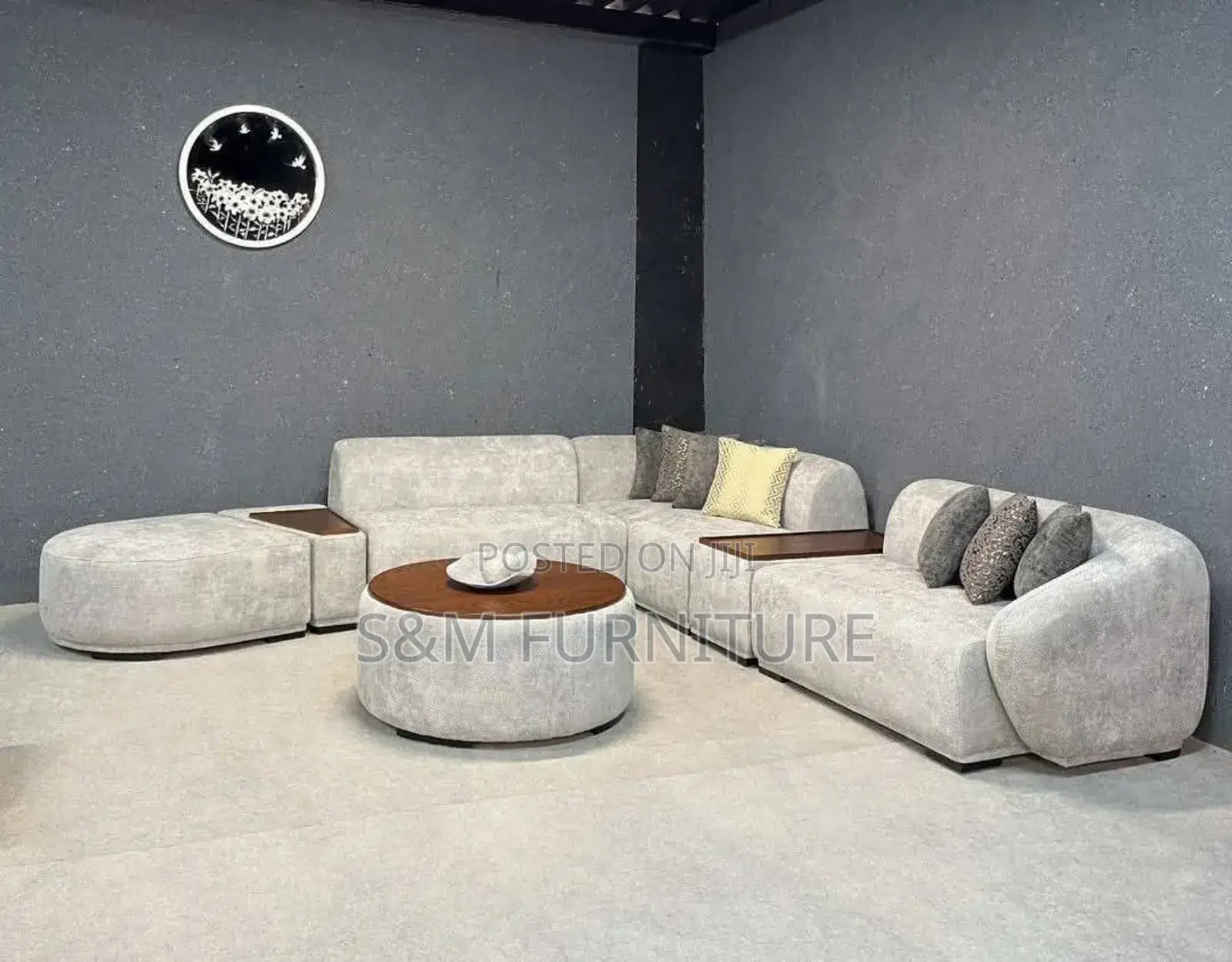Elegant L Shape Sofa With Table.