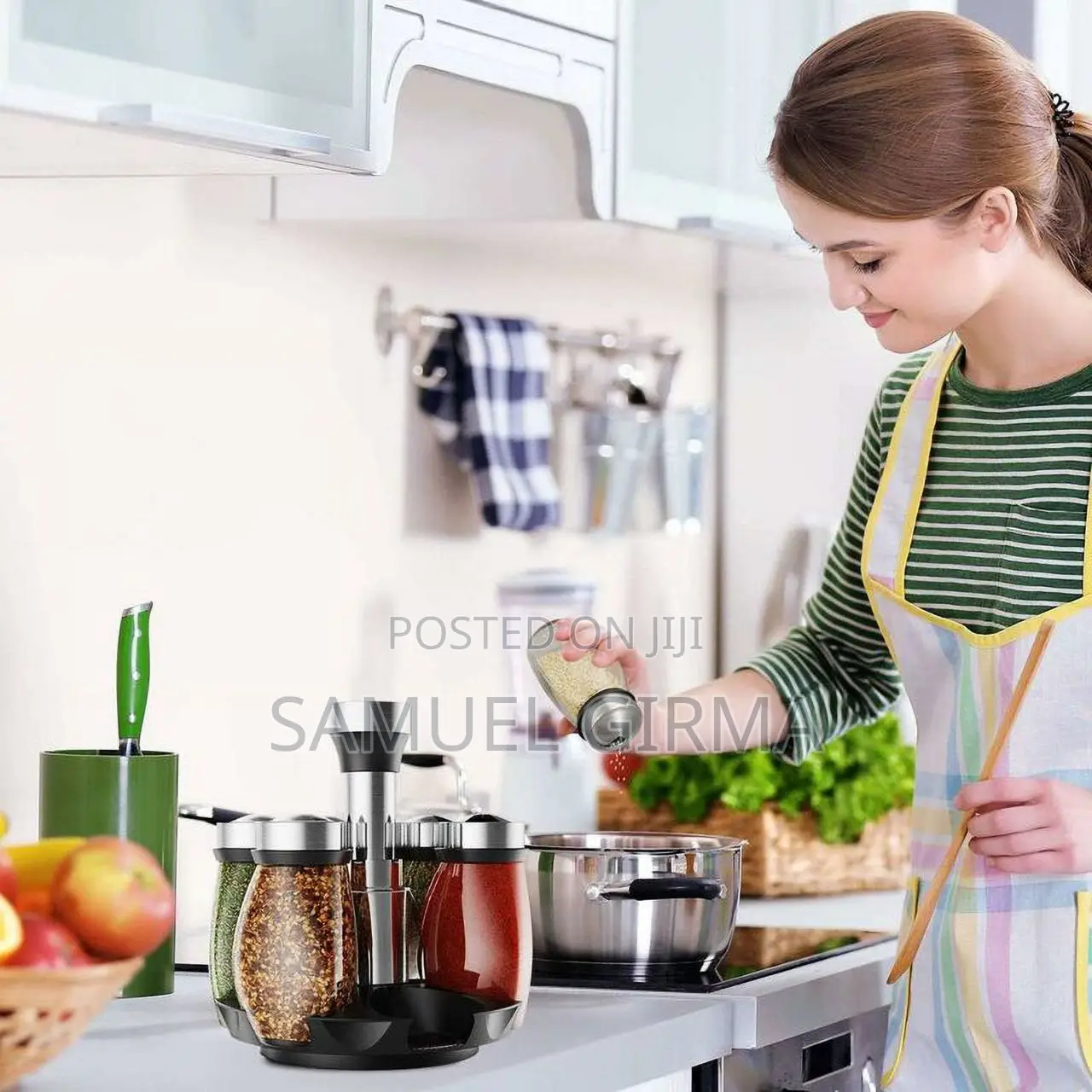  7pcs Rotating Spice Rack 
 የጥራጥሬ ማስቀመጫ