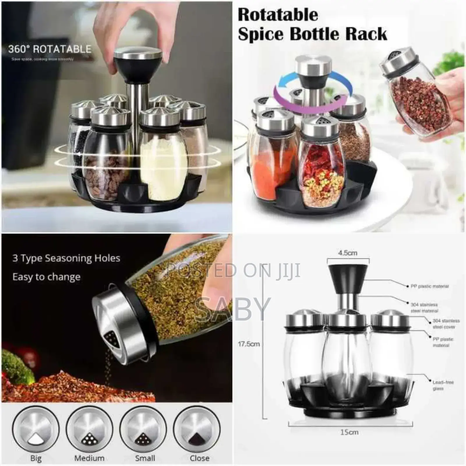 7pcs Rotating Spice Rack