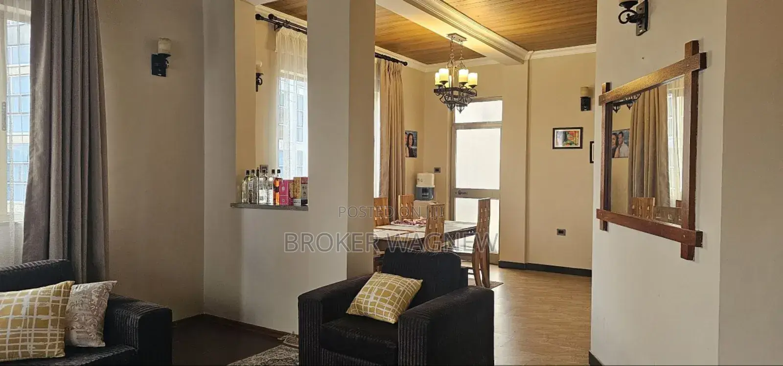 Furnished 4bdrm Apartment in Bole for rent