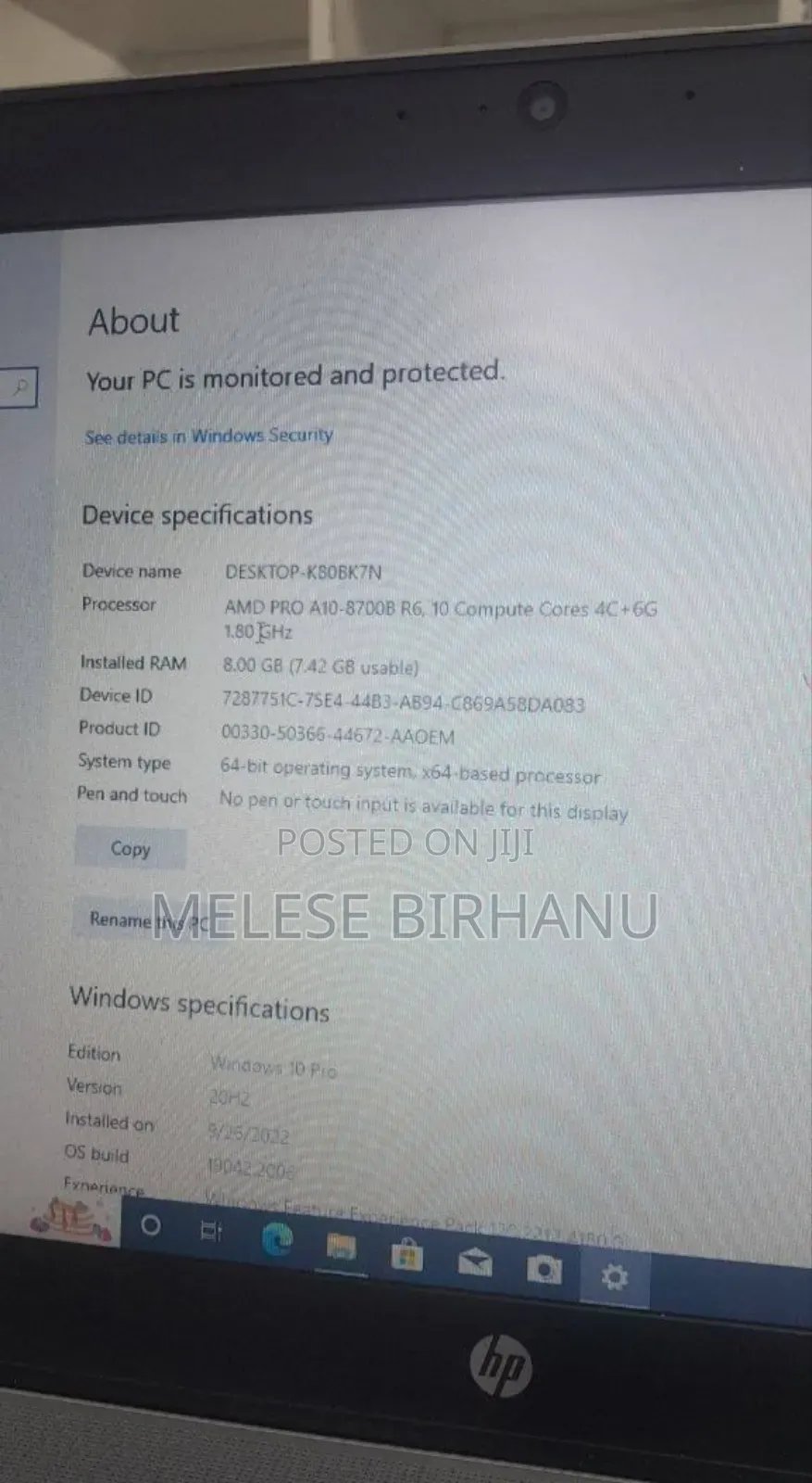 New Laptop HP 8GB AMD A10 SSD 1T