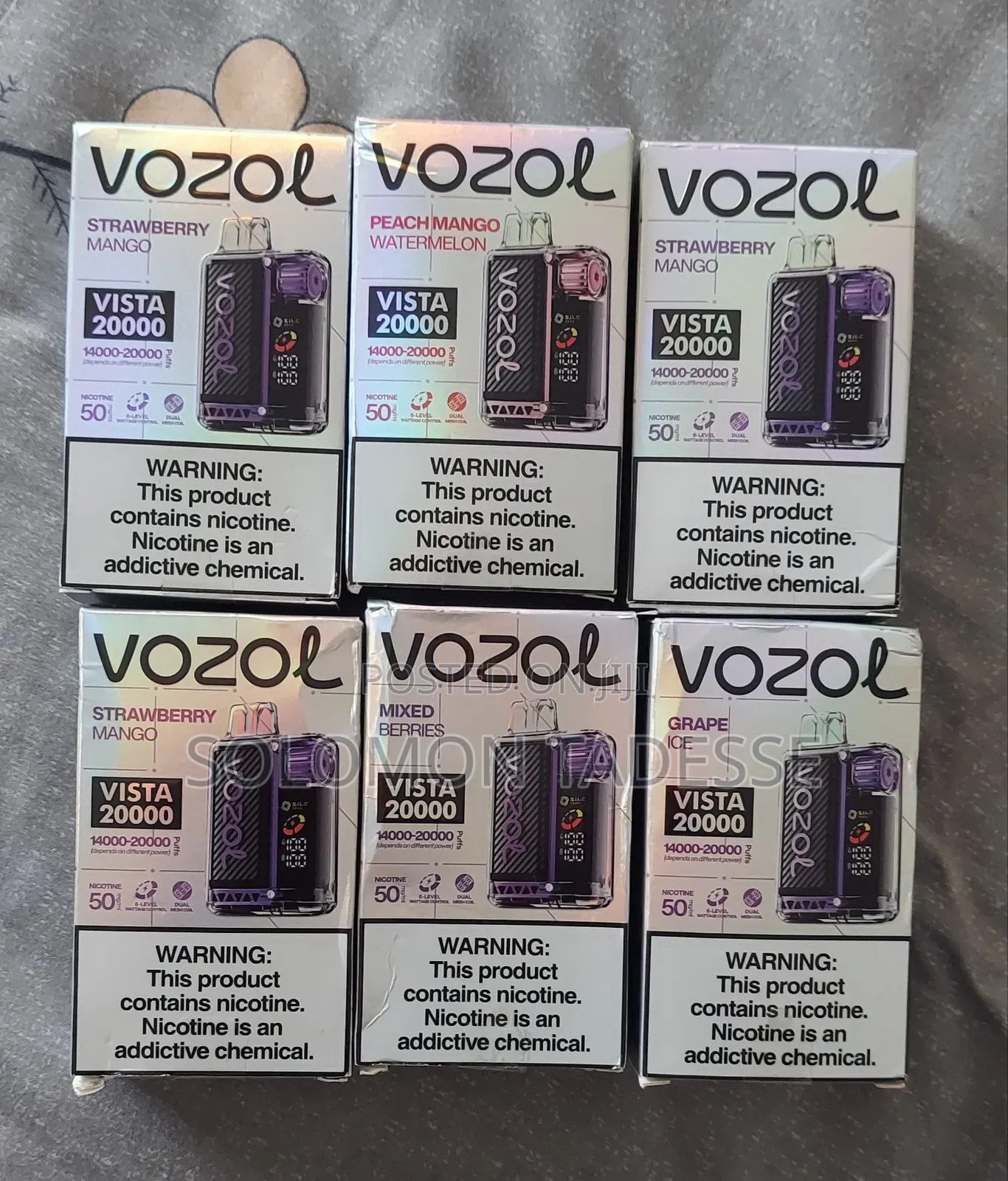  Puff Vozol Vape Peach Mango Watermilon