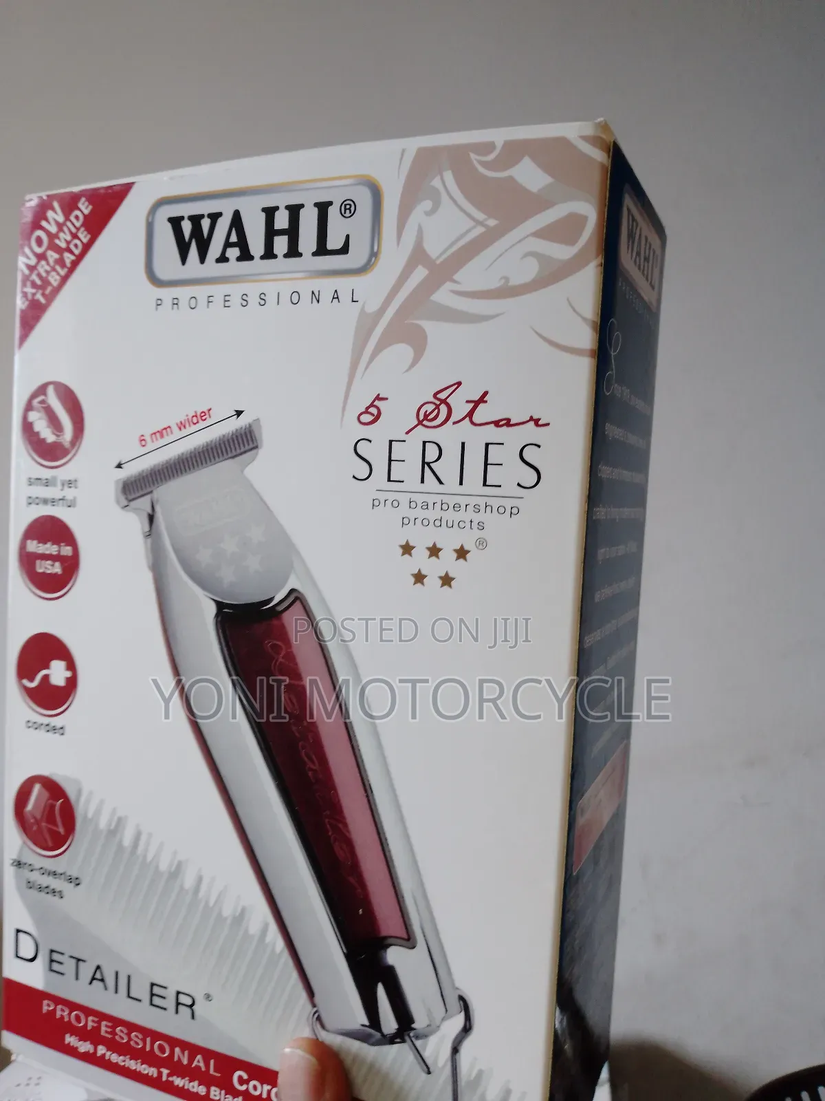 ለጸጉር ቤት ስራ የሚሆኑ ቅርፅ መስሪያ
WAHL Extra Wide T-Blad