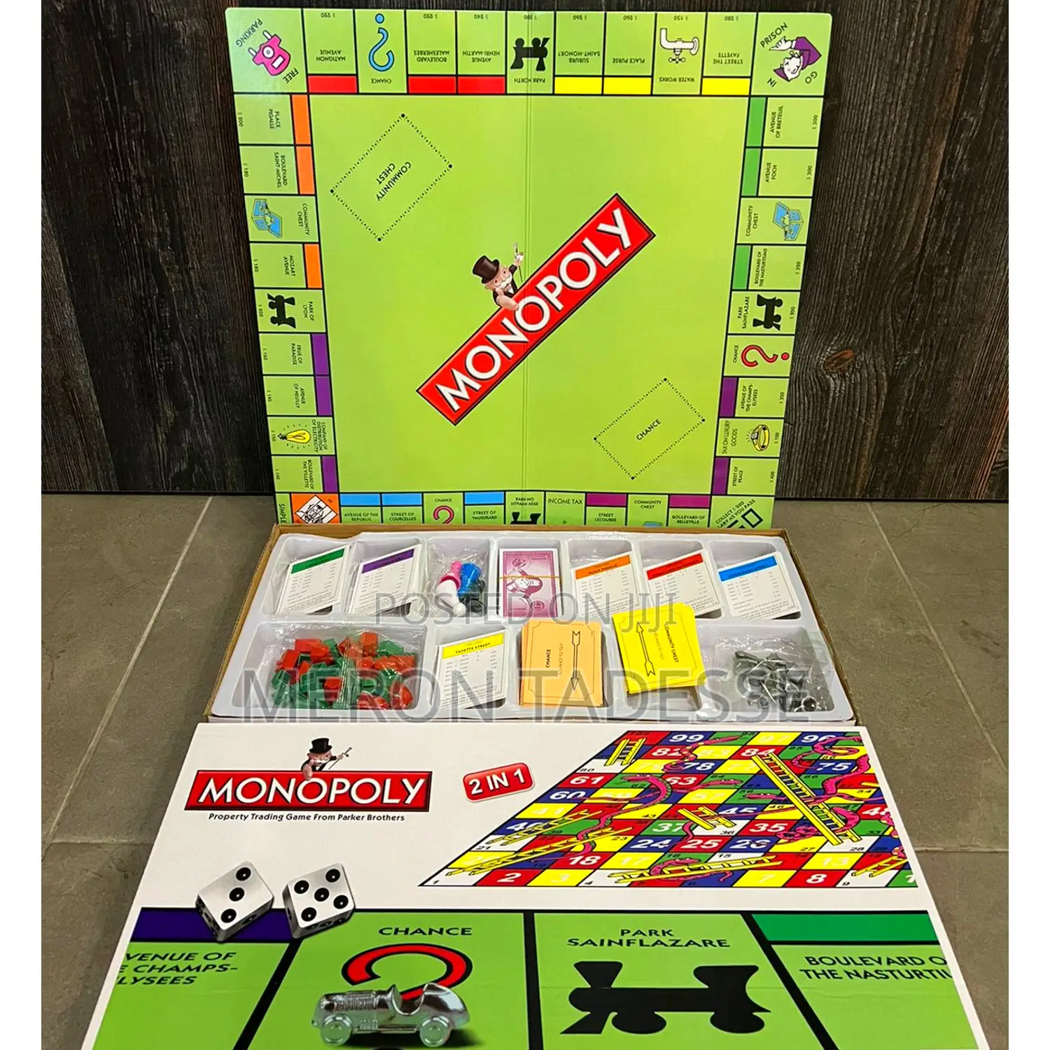 የቤተሰብ ጨዋታ MONOPOLY / SNAKE LADDER Property Trading Game