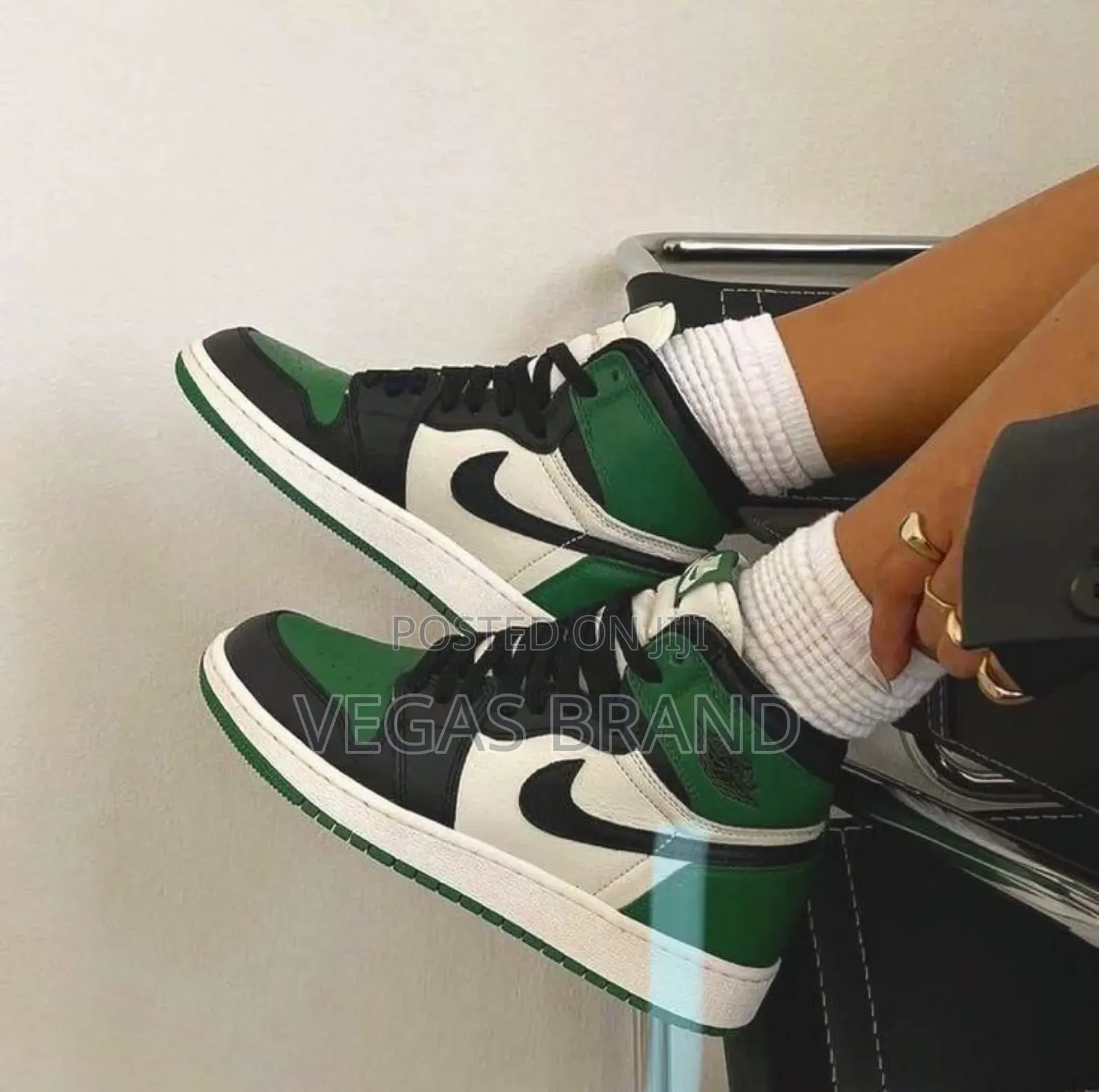 Air Jordan 1 High Green White Woman's Master Quality Shoes