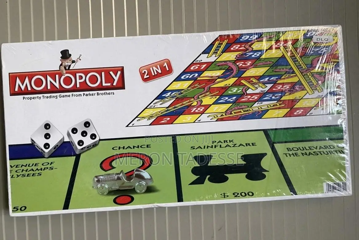 የቤተሰብ ጨዋታ MONOPOLY / SNAKE LADDER Property Trading Game