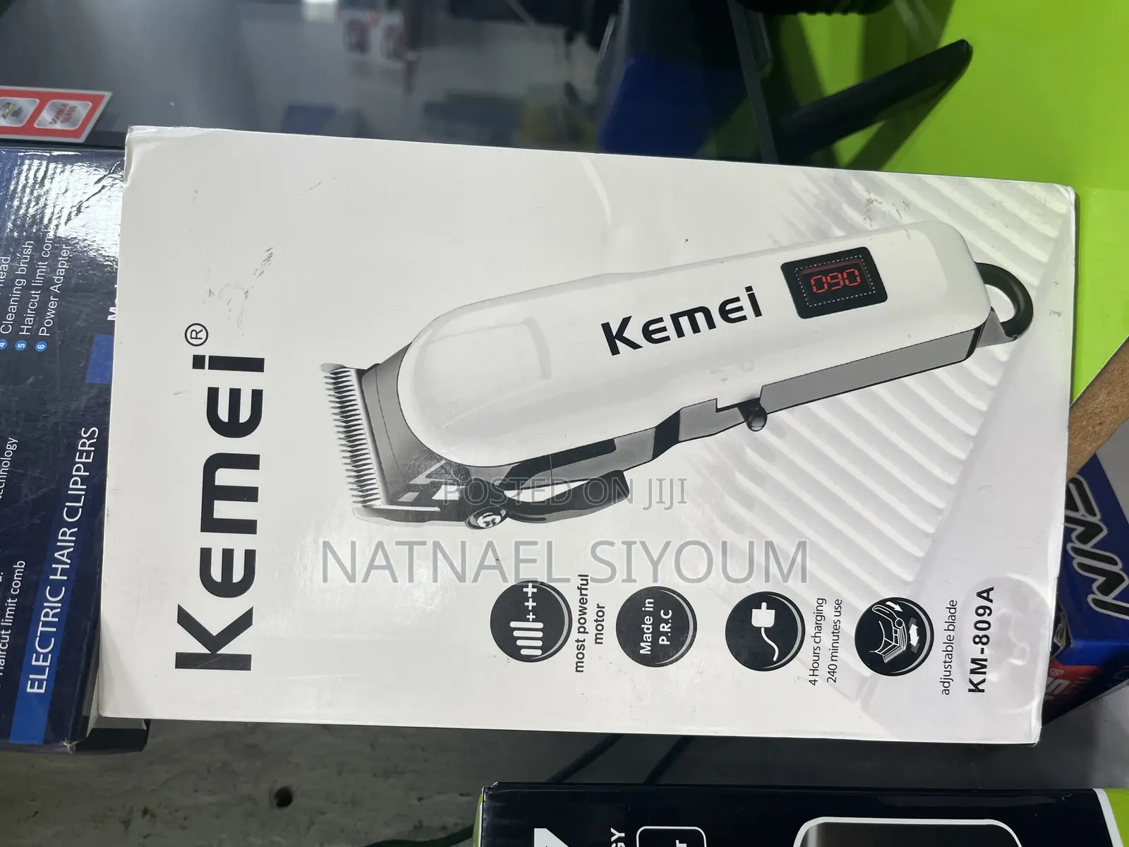 Kemi Hair Clipper በelectric በcharge የሚሰራ