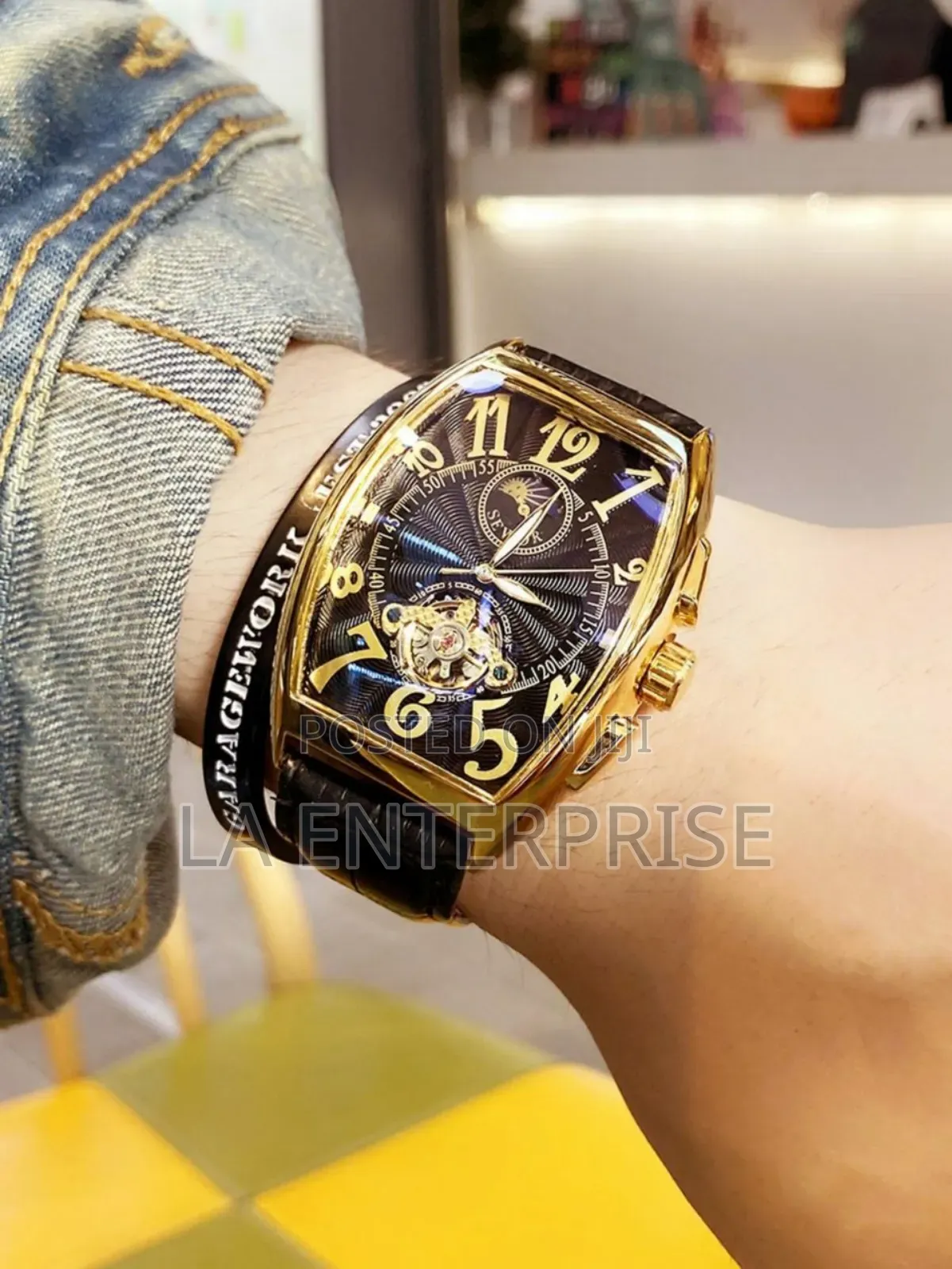 SEWOR Leather Strap Automatic Watch