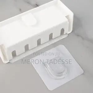 Photo - Tooth Brush Holder - Wall Mounting ተለጣፊ የጥርስ ቡርሽ ማስቀመጫ