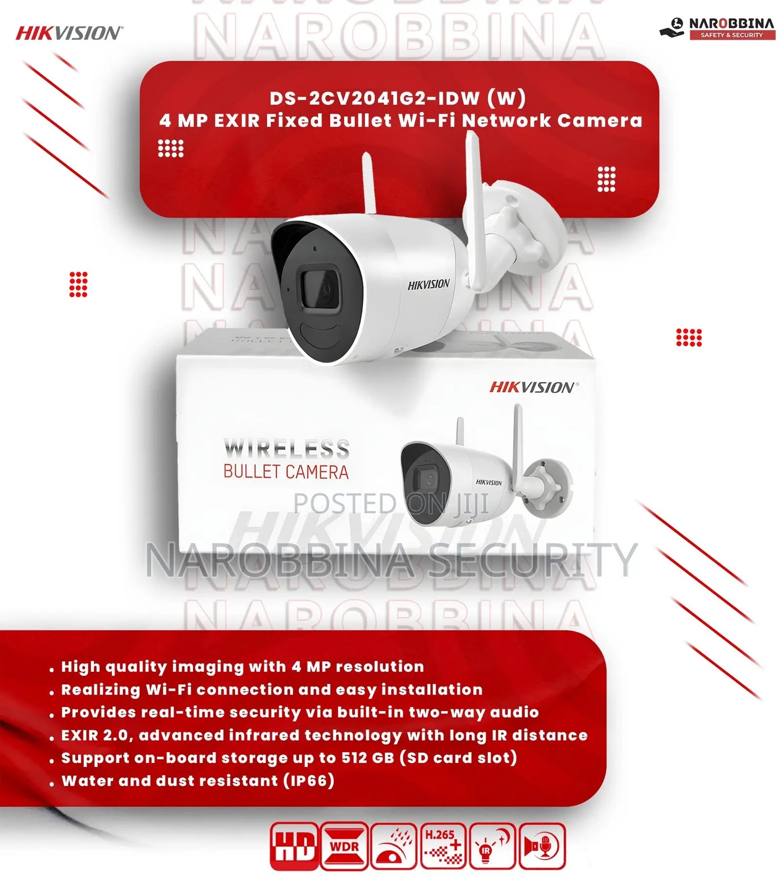 Hikvision 4MP Wifi Bullet IP Camera