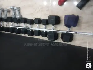 Photo - Rubber Hexagonal Dumbbells