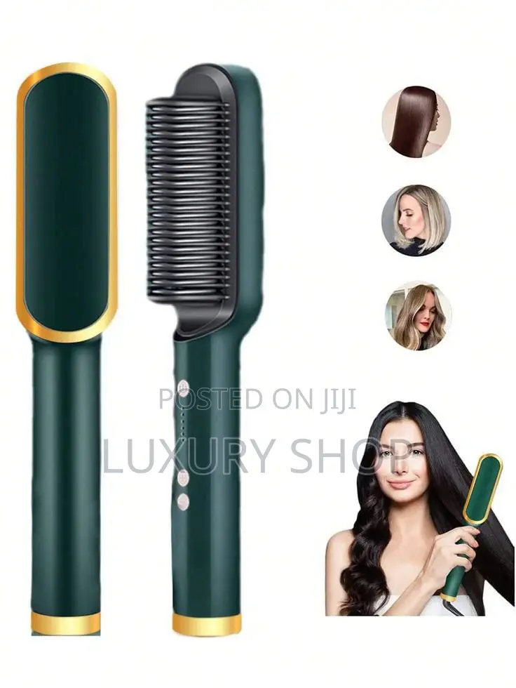 Heated Ceramic Hair Straightener Brush