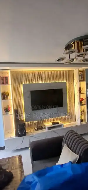Luxury Tv Stands With LED Lights Per Square Meter.