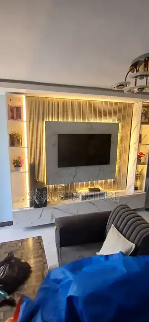 Luxury Tv Stands With LED Lights Per Square Meter.