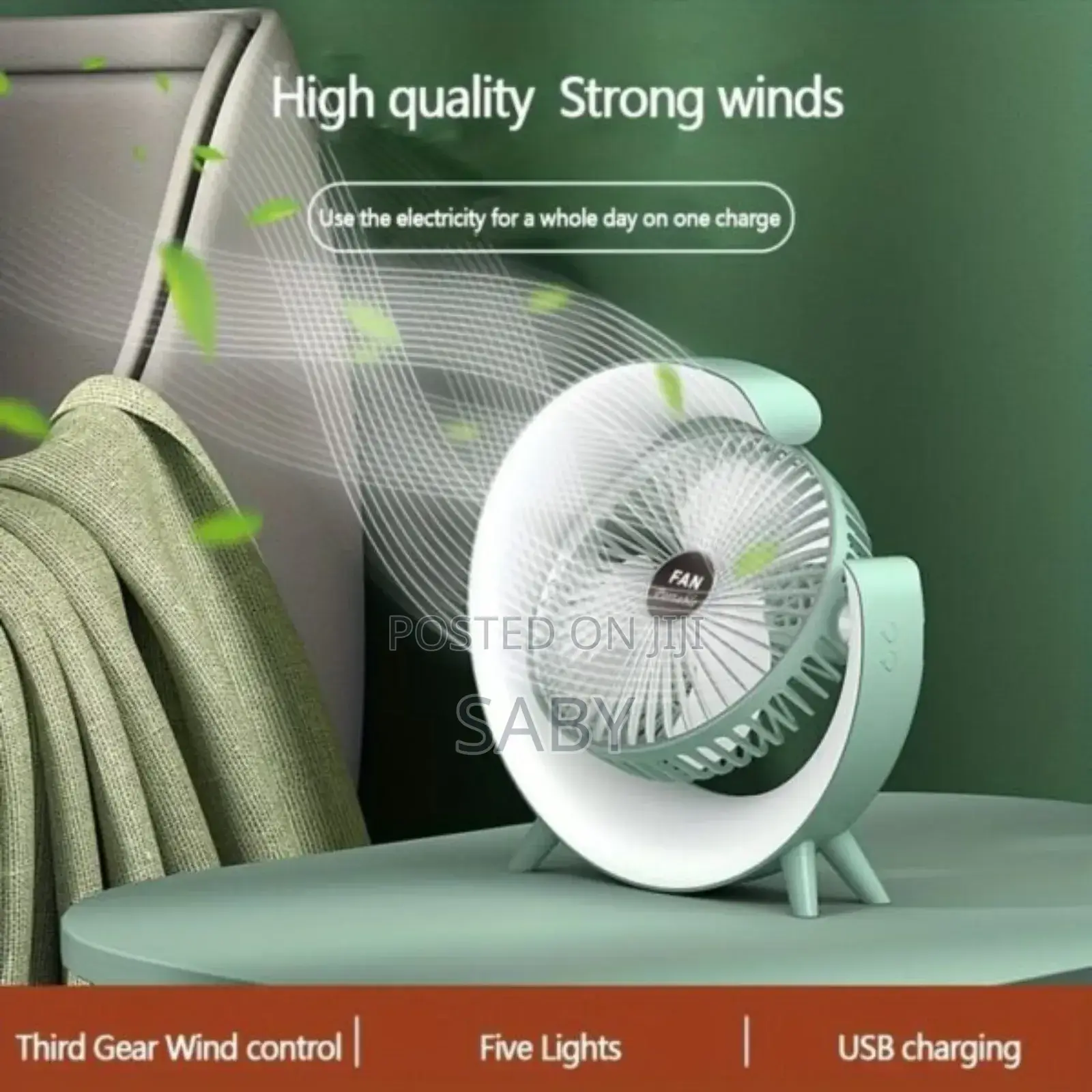 Rechargeable Desktop Fan