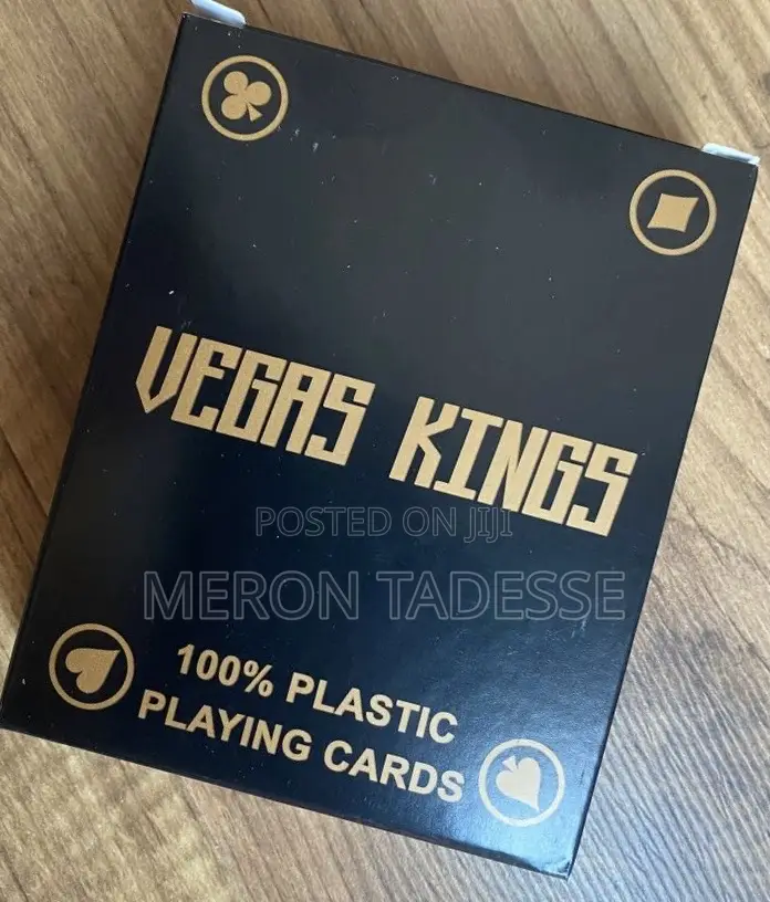 Vegas Kings Plastic Playing Cards Washable ኦርጅናል የፕላስቲክ ካርታ