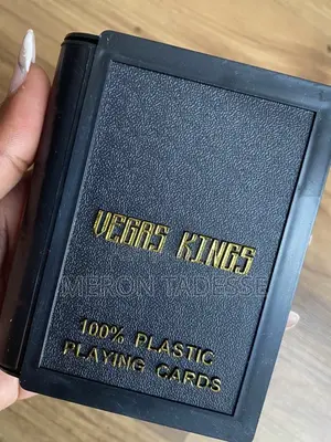 Vegas Kings Plastic Playing Cards Washable ኦርጅናል የፕላስቲክ ካርታ