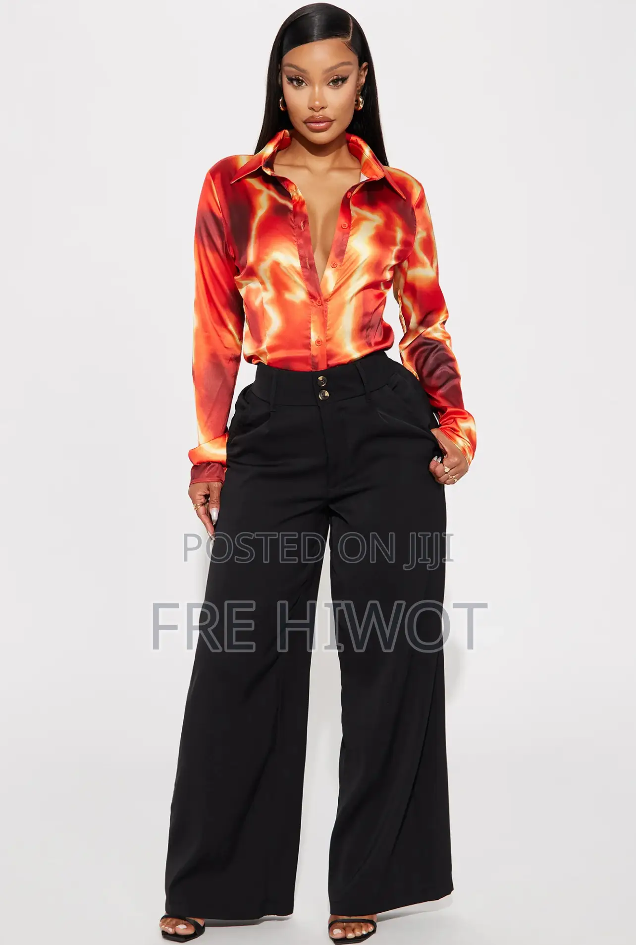 Tanya Wide Leg Trouser - Black