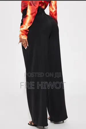 Tanya Wide Leg Trouser - Black