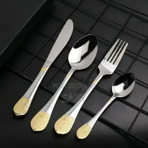 24pc Stainless Steel Cuterly Set With Spoon And Knifeholder