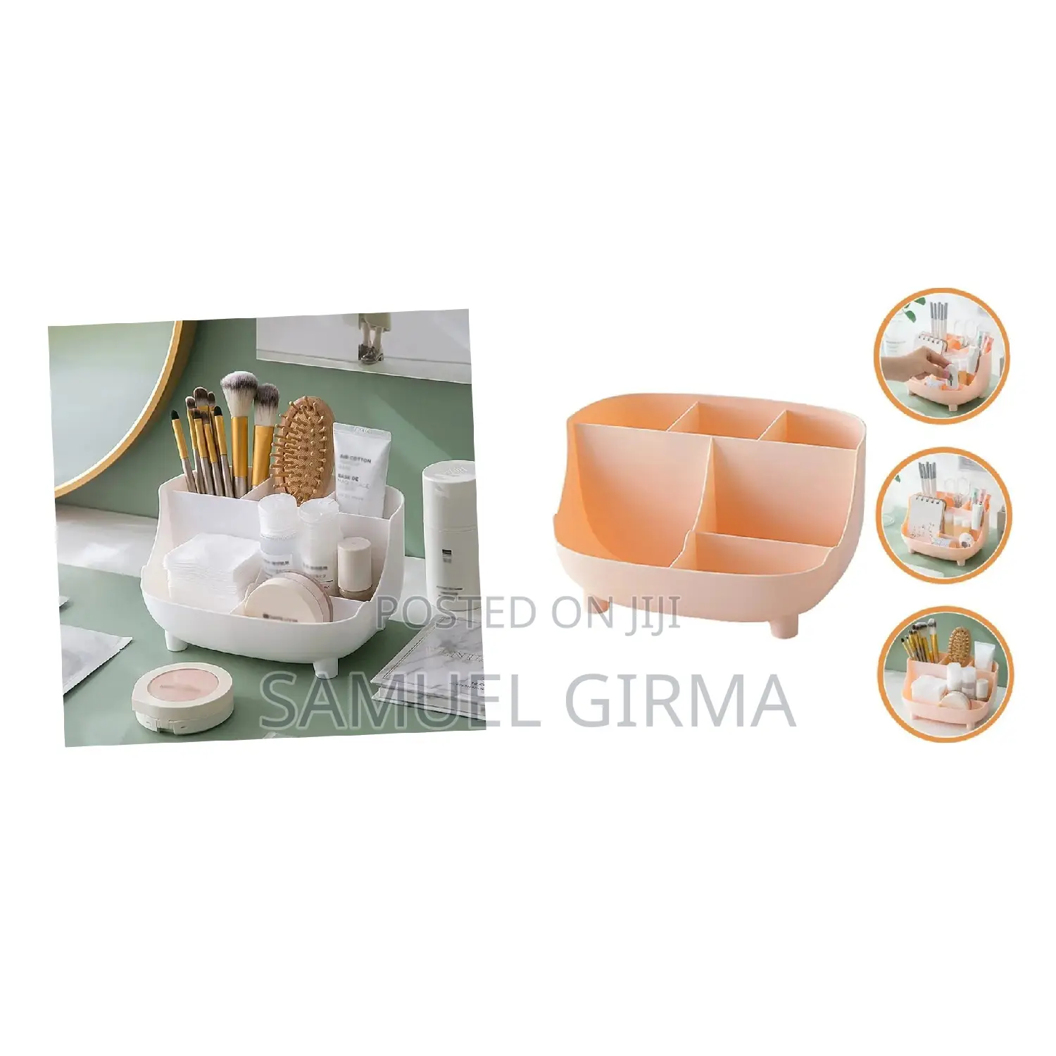 6 Grids Desk Organizer Storage Box for Bathroom Home