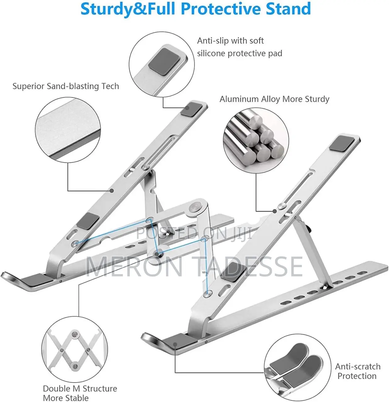 የብረት የላፕቶፕ ማስቀመጫ Steel Laptop Stand