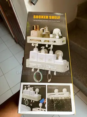 SUCKER SHELF | ግርግዳ ላይ የሚለጠፍ መደርደሪያ Bath Caddies