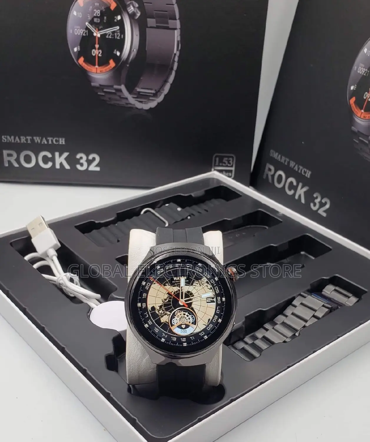 Premium Quality Rock Smart Watch(4 ማሰሪያ Belt ያለው )