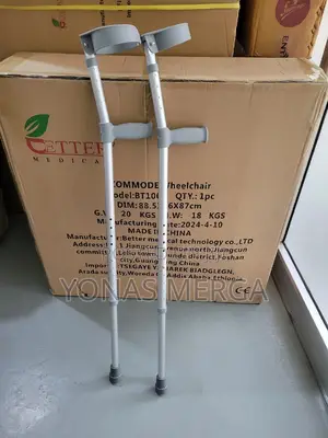 Photo - Stainless Steel Walking Stick Elbow Crutches/Anti-Skid Krach