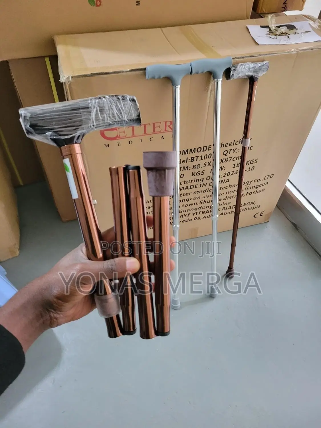 Voxciy5-Section Folding -Short/Long Middle Walking Stick