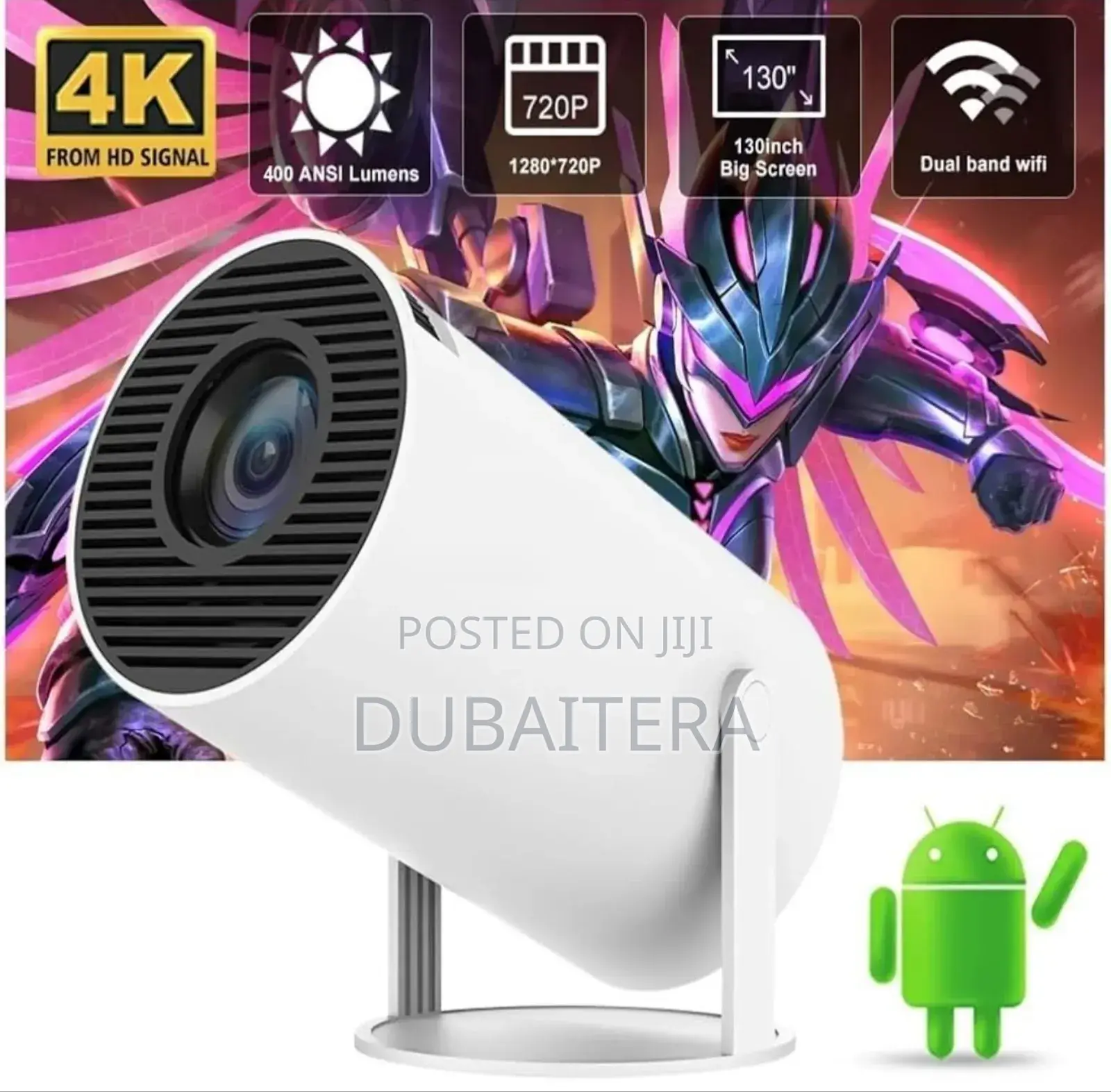 Ultra HD Smart Projecter With Remote Control