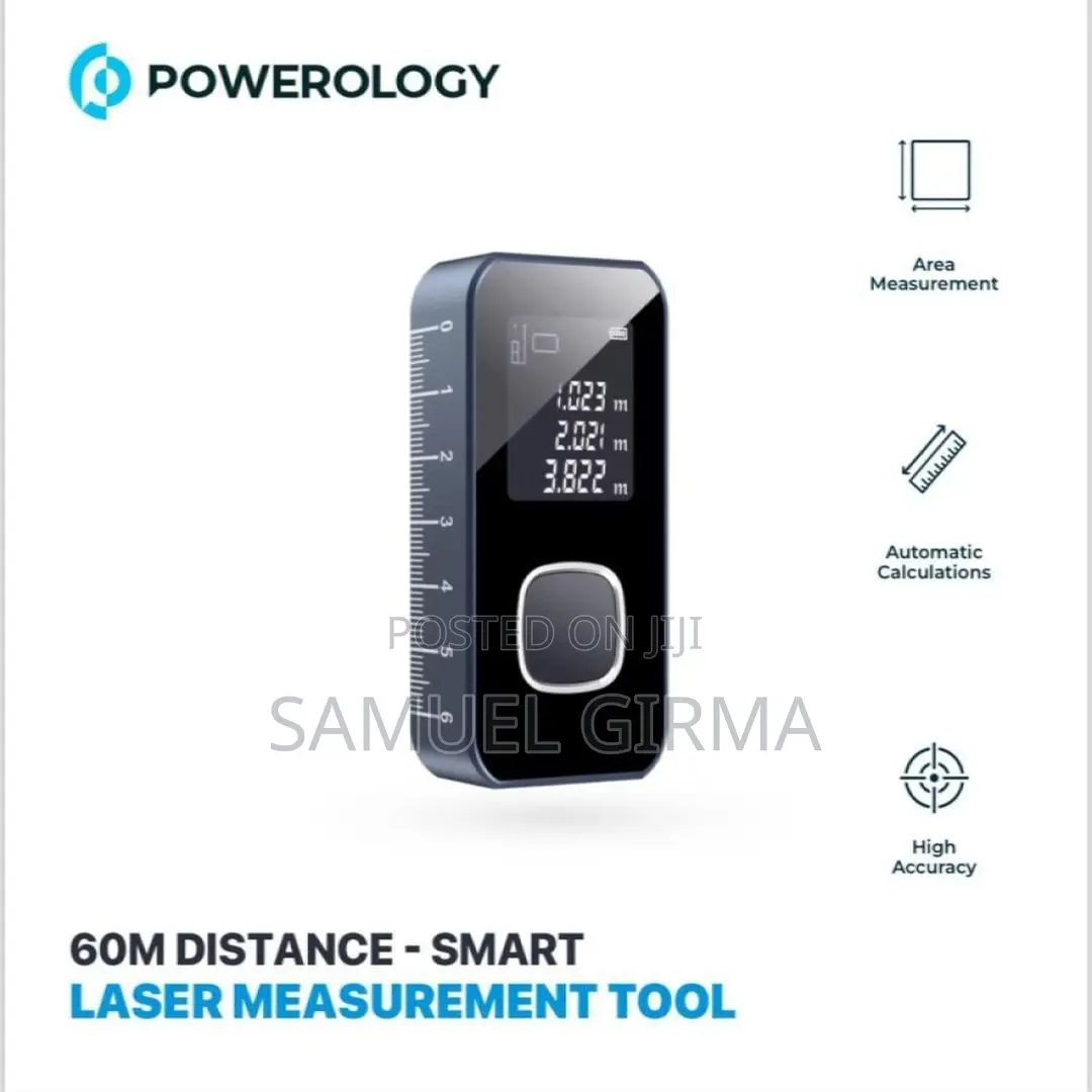 Powerology 60M Distance Smart Laser Measurement Tool