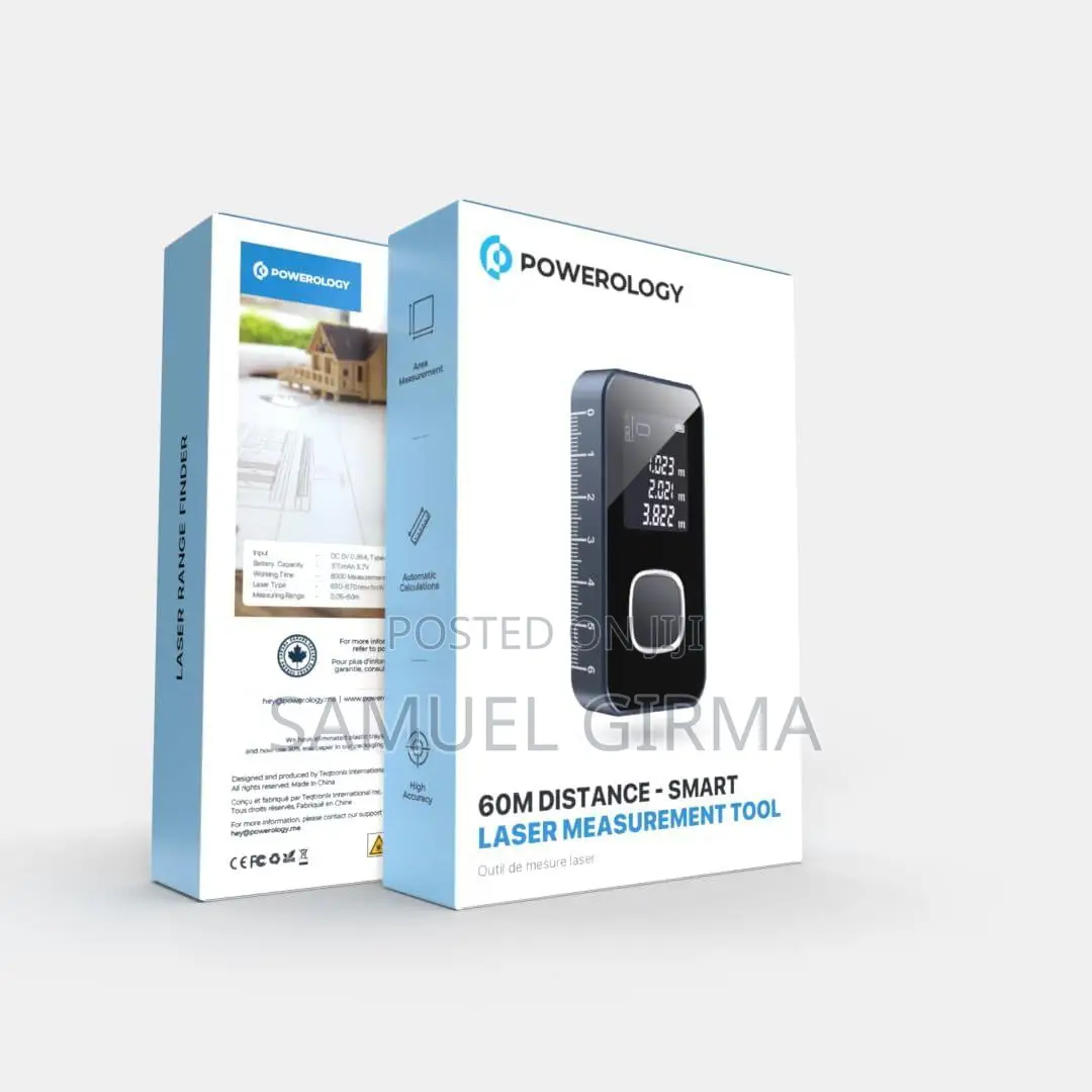 Powerology 60M Distance Smart Laser Measurement Tool