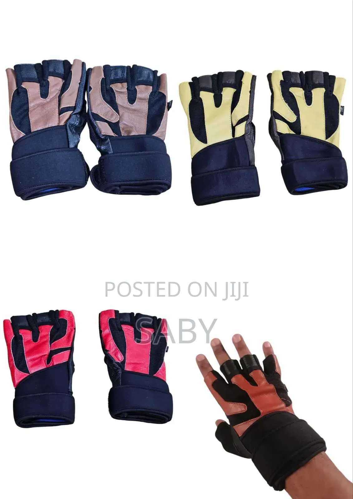 1pair Unisex Gym Training Gloves