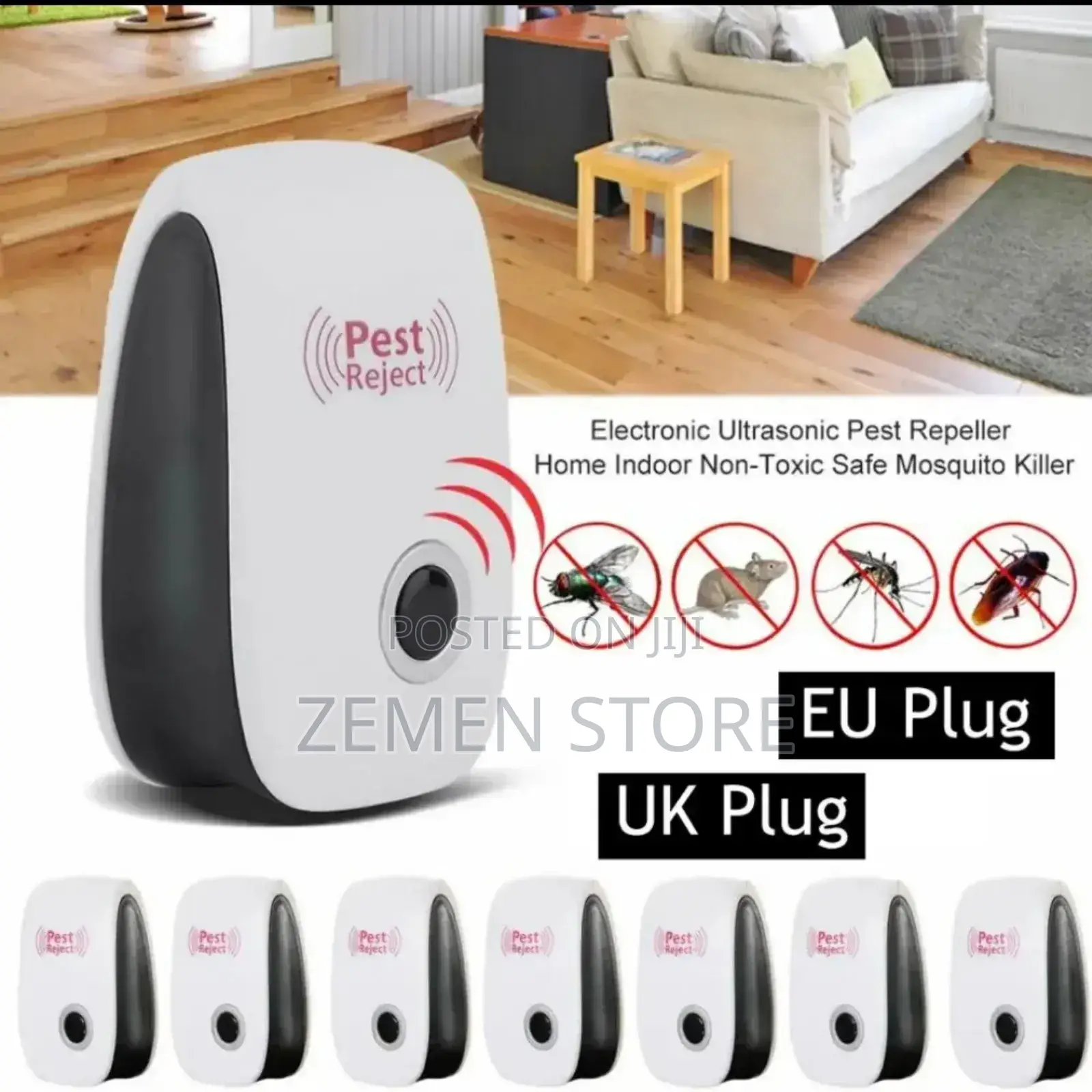 Portable No Noise Pest Repeller በኤሌክትሪክ የሚሰራ የአይጥ ማጥፊያ