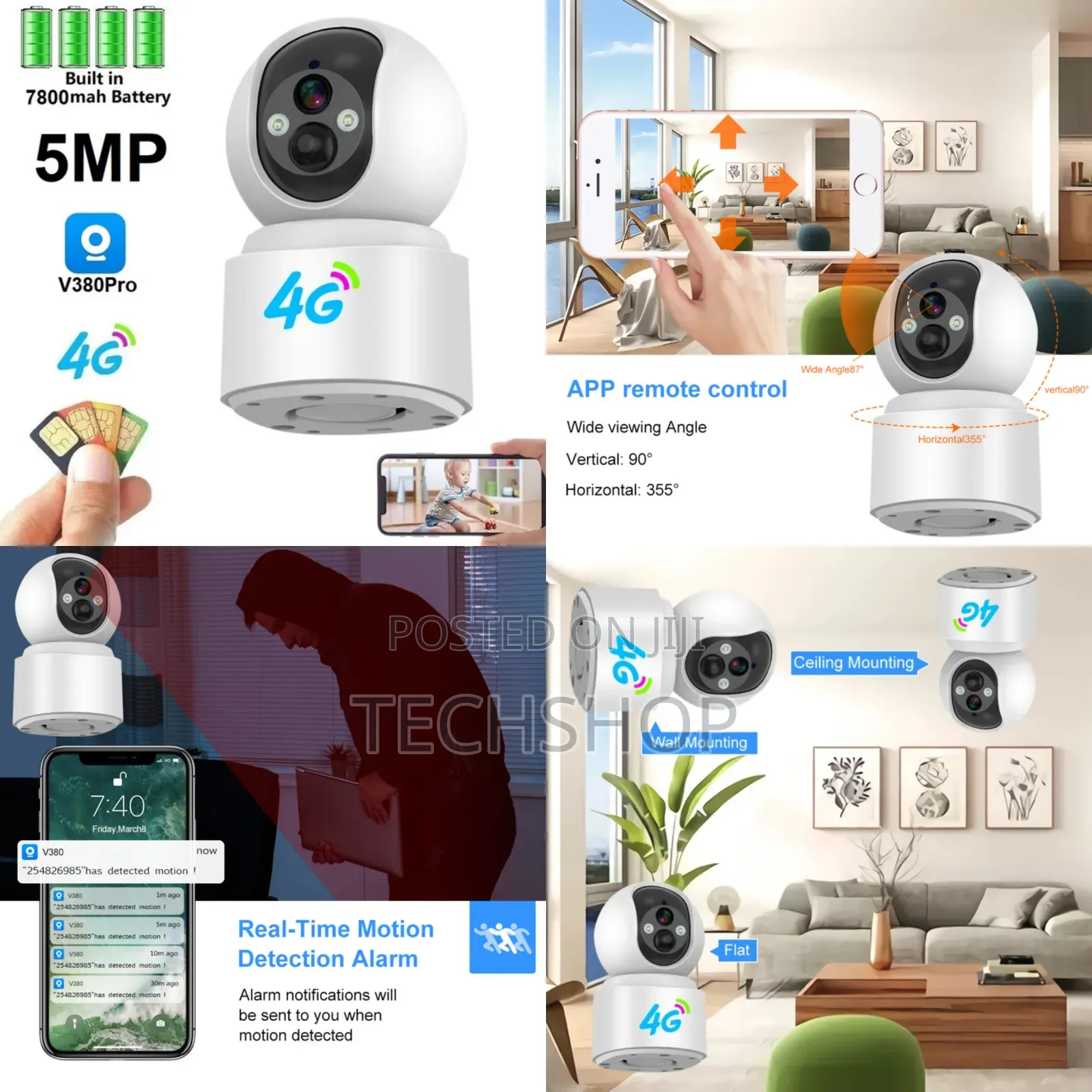 Battery Powered Wireless Sim Card Camera