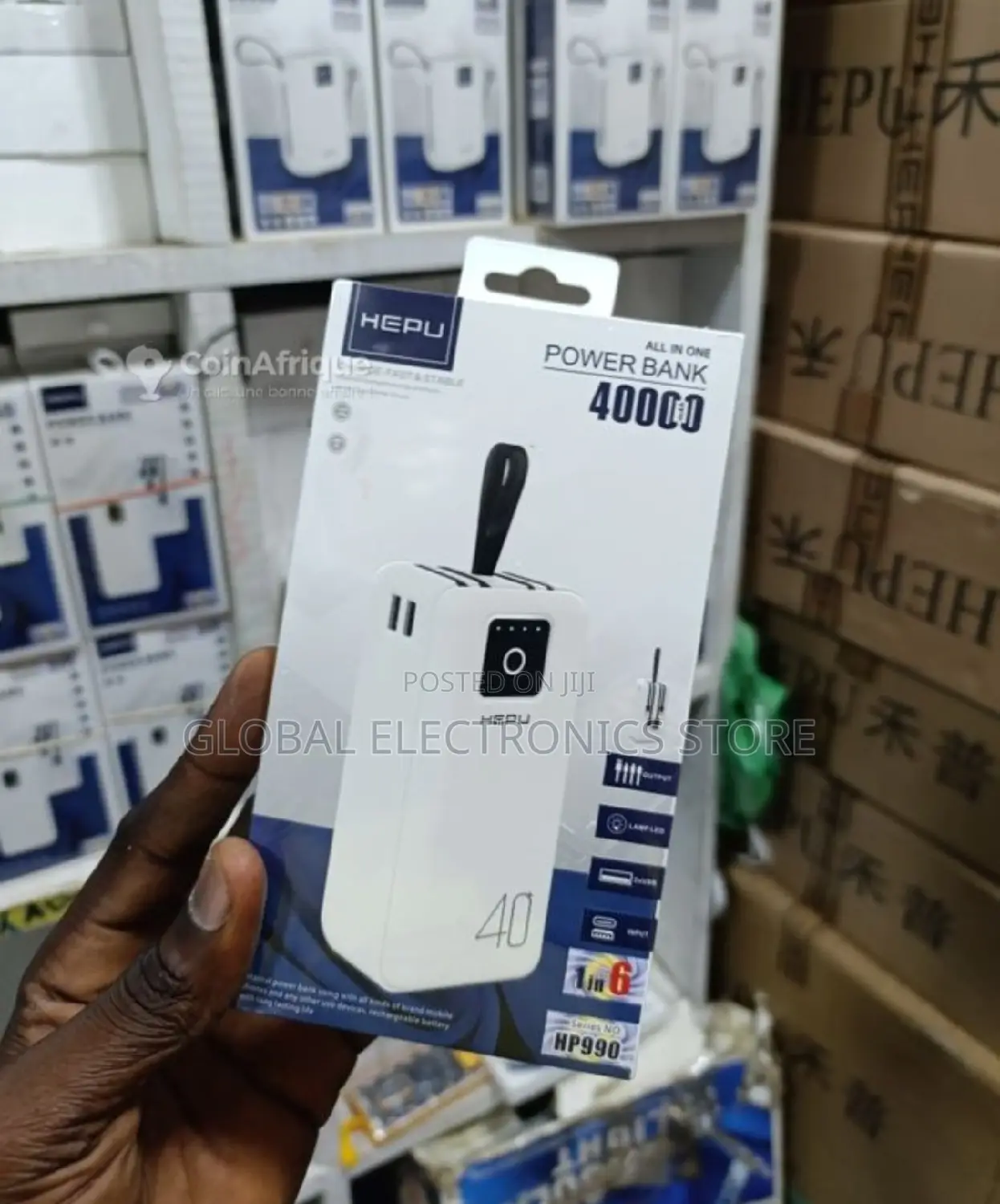 New Model Hepu 40000 Mah Power Bank (6 in 1 )