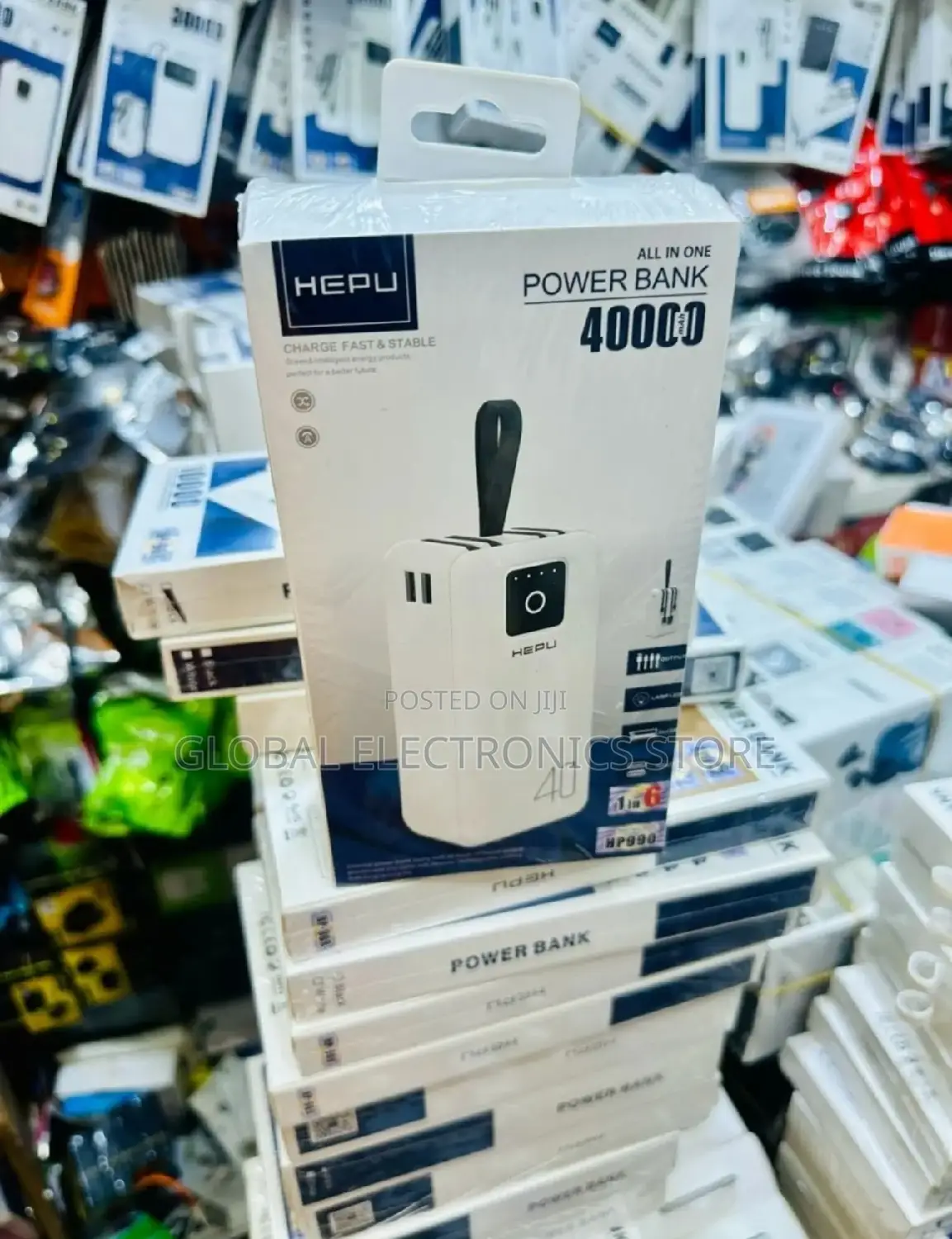 New Model Hepu 40000 Mah Power Bank (6 in 1 )