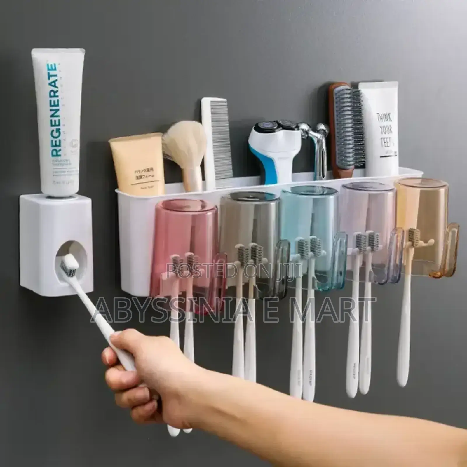 Multi Functional Toothbrush and Shampoo Holder