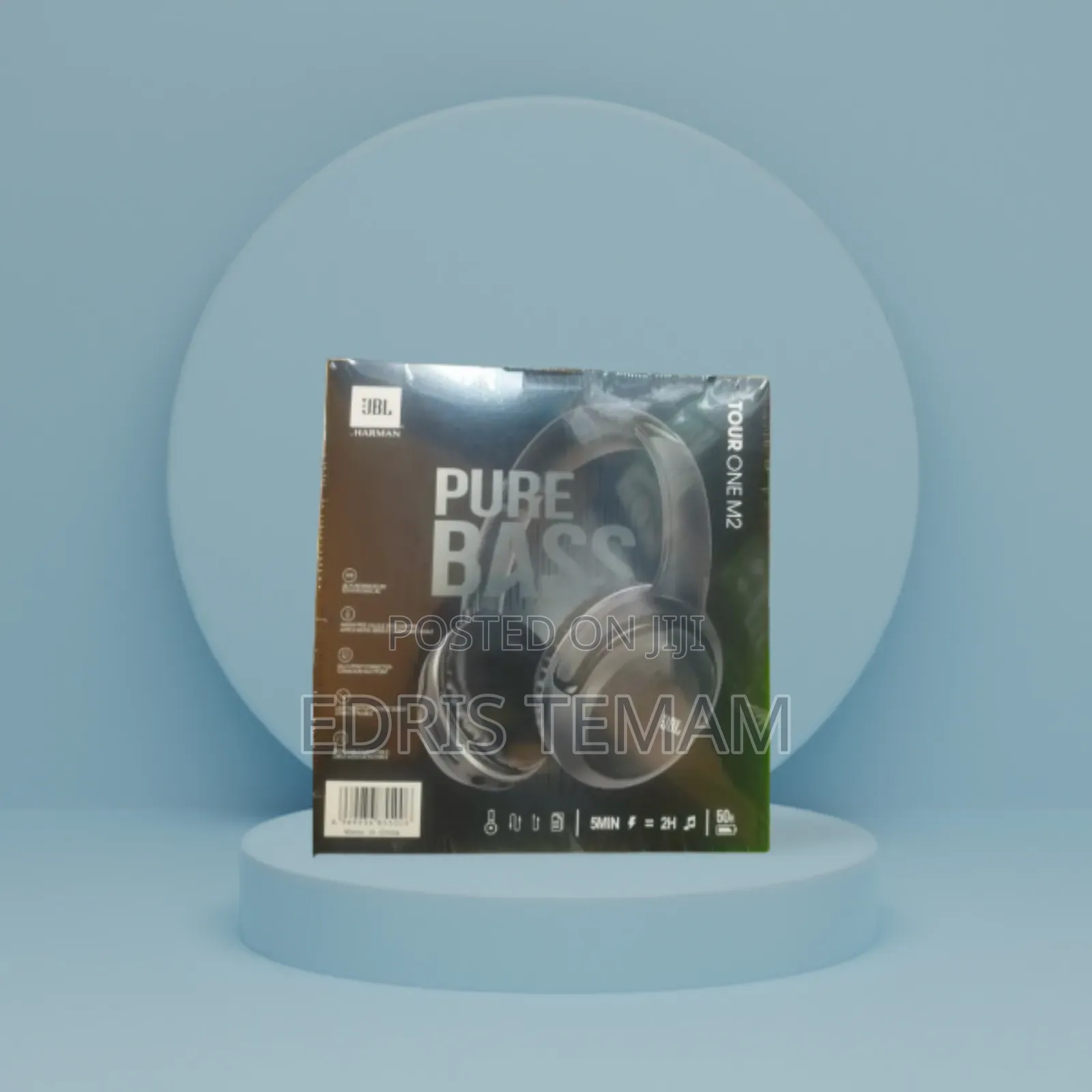 JBL Harman Wireless Headphones Black Superb Sound Base