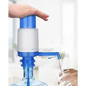 Water Bottles Pump Blue Manual Hand Pressure Press