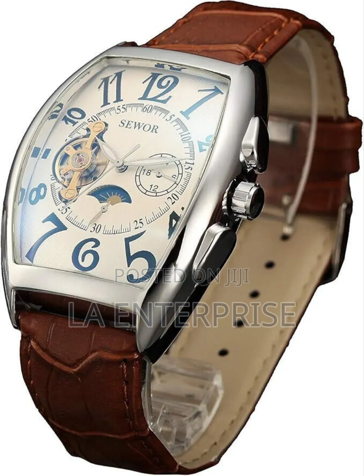 SEWOR Leather Strap Automatic Watch