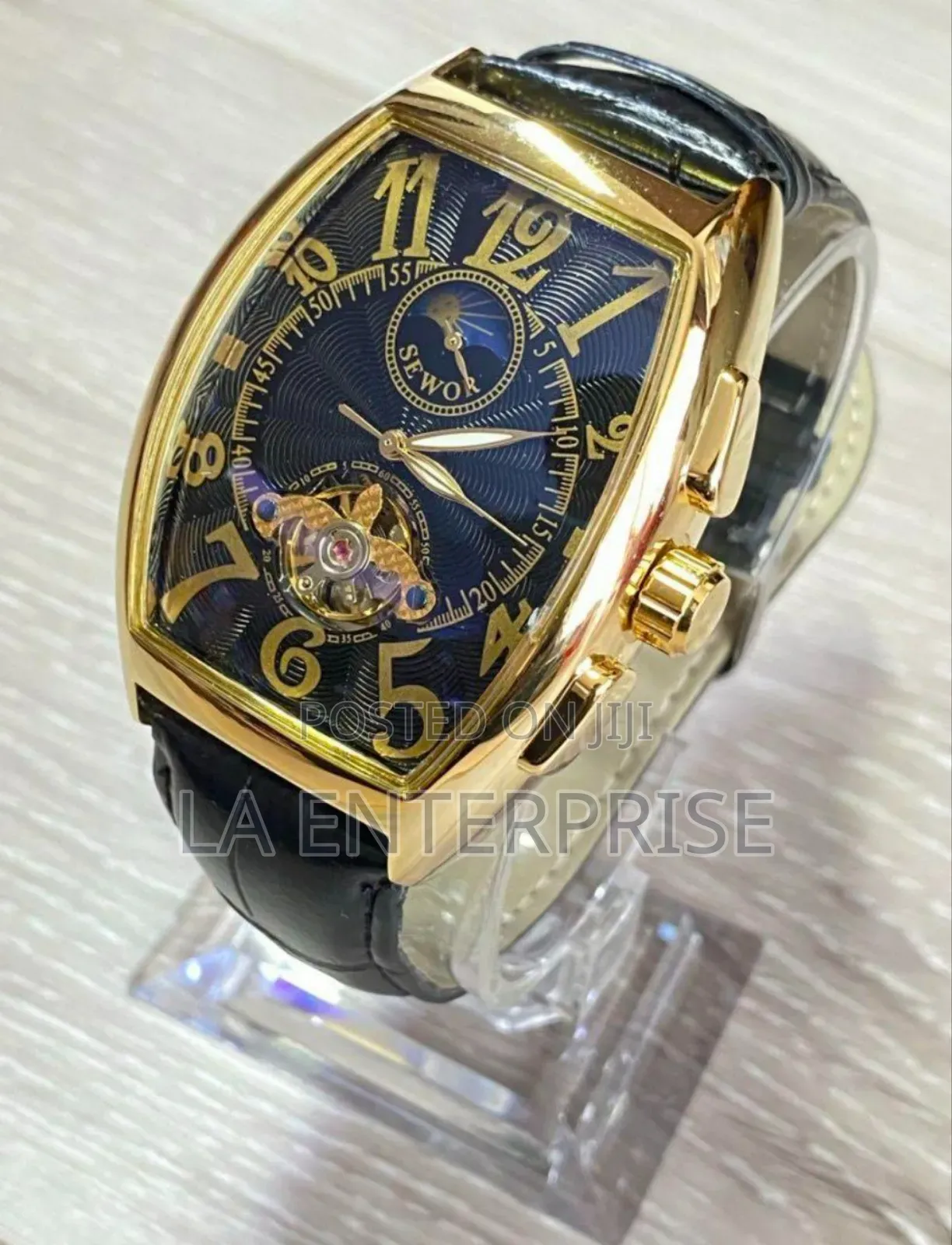 SEWOR Leather Strap Automatic Watch